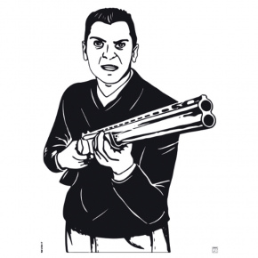 Klamer Alvo Homem com Espingarda