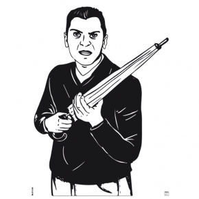 Klamer Alvo Homem com Guarda Chuva