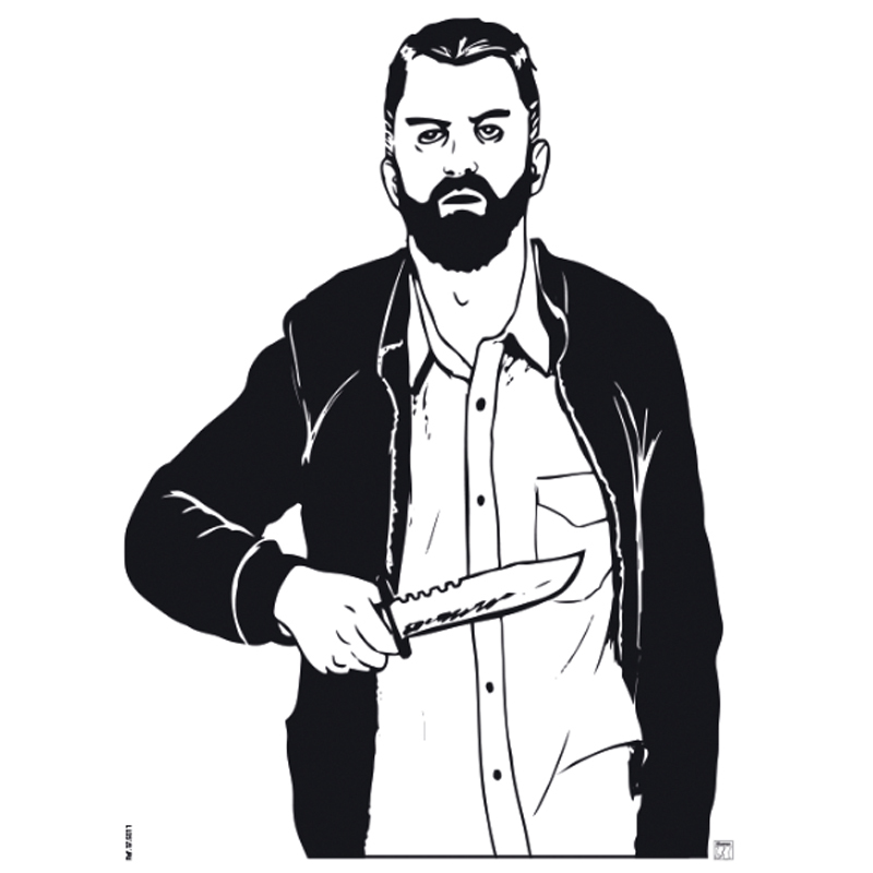 Klamer Alvo Homem com Faca